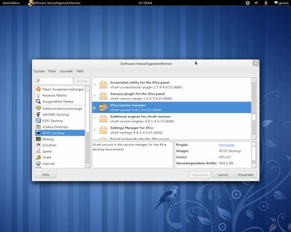 ...oder auch XFCE 4.8 genutzt werden.