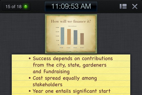 Keynote auf dem iPhone (Bild: Apple)