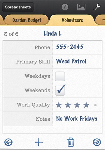 Numbers  auf dem iPhone (Bild: Apple)