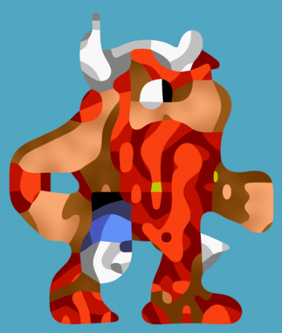 Eric ais Vikings: Vektordarstellung mit dem Algorithmus von Kopf und Lischinski