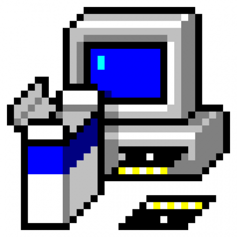 Setup-Icon aus Windows 3.1: Vergrößerung mit Nearest Neighbor