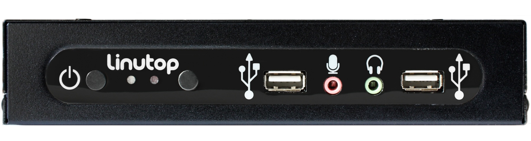 Die Vorderseite des Linutop4-Mini-PCs