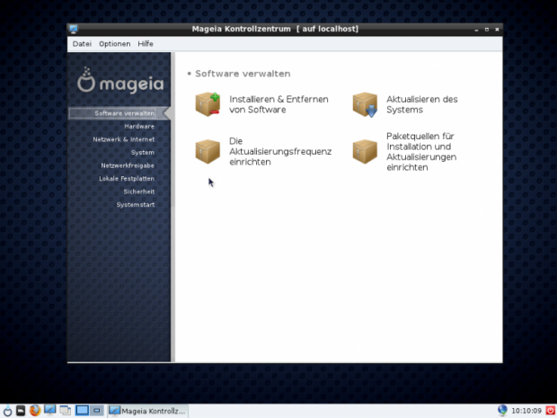 Das distributionseigene Konfigurationstool lässt viele Möglichkeiten.