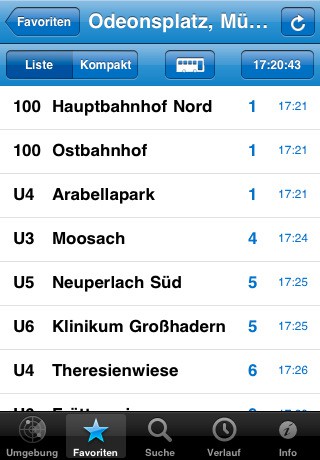 Abfahrtsmonitor - iOS-App von Witali Aswolinskiy (Bild: Witali Aswolinskiy)