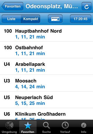 Abfahrtsmonitor - iOS-App von Witali Aswolinskiy (Bild: Witali Aswolinskiy)