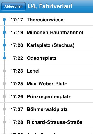 Abfahrtsmonitor - iOS-App von Witali Aswolinskiy (Bild: Witali Aswolinskiy)