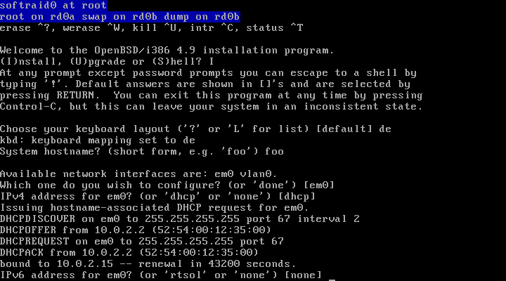 Die Installation verläuft weitgehend automatisiert über einen minimalen grafischen Installer.
