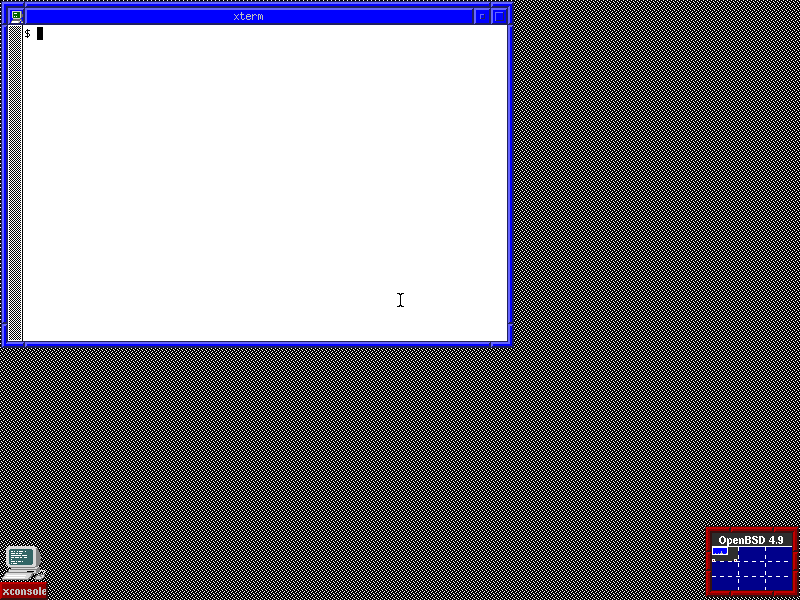 Der Standarddesktop FVWM von Openbsd 4.9