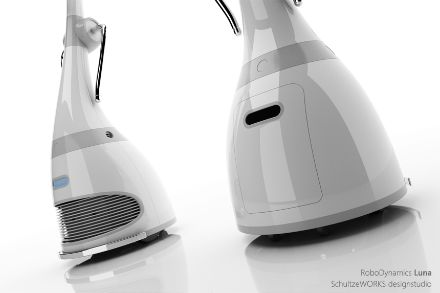 Die Roboterdame fährt auf Rädern. (Bild: Schultzeworks)
