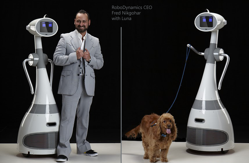 Robodynamics-Chef Fred Nikgohar mit Luna (Bild: Schultzeworks)