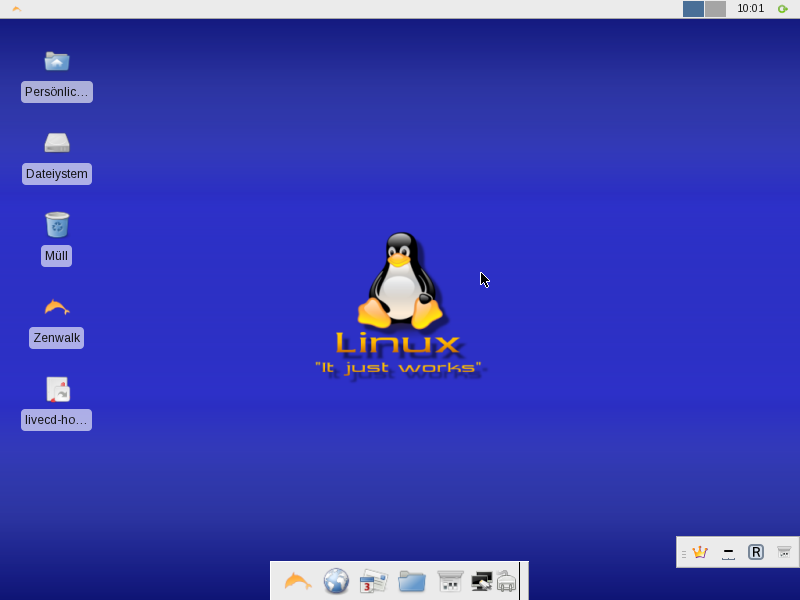 Als Oberfläche der Live-CD ist XFCE 4.8 enthalten.