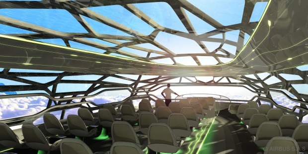 Airbus Concept Cabin - die Vitalisierungszone am Bug mit einer Membran, die transparent werden kann  (Bild: Airbus)