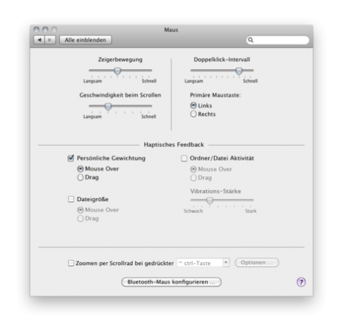 Databot Mouse - Gewichtung einzelner Dateien unter Mac OS X (Bild: Jan Barth und Roman Grasy)