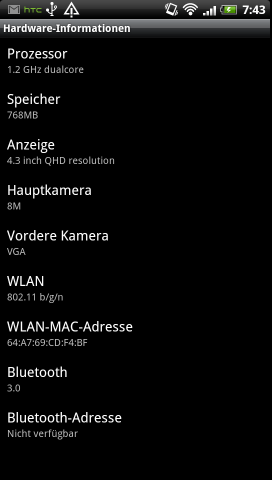 Das Sensation hat einen Doppelkernprozessor und 768 MByte RAM.