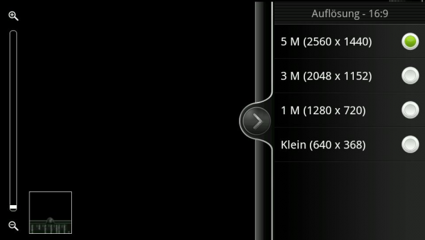 Kameraeinstellungen vom Evo 3D