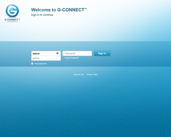 Hitachi G-Technology G-Connect  - Login (Bild: Hitachi)