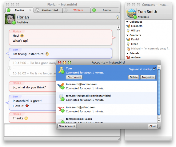 Instabird 1.0 unter Mac OS X
