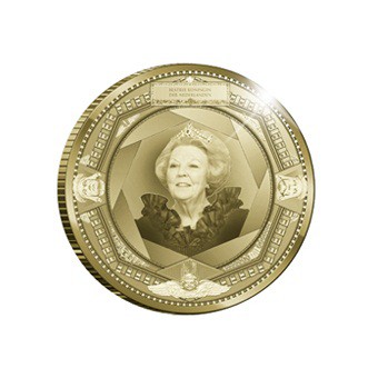 10-Euro-Jubiläumsmünze in Gold - Vorderseite (Bild: Niederländische Münzanstalt)