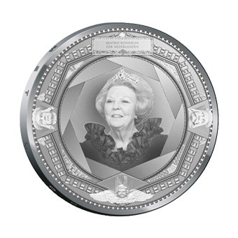 5-Euro-Jubiläumsmünze in Silber - Vorderseite (Bild: Niederländische Münzanstalt)