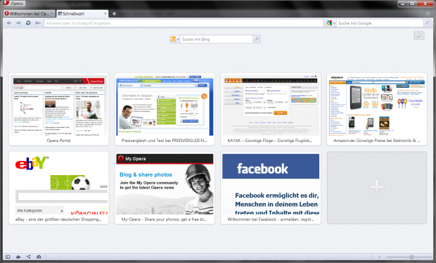 Opera 11.50 mit Schnellwahlseite