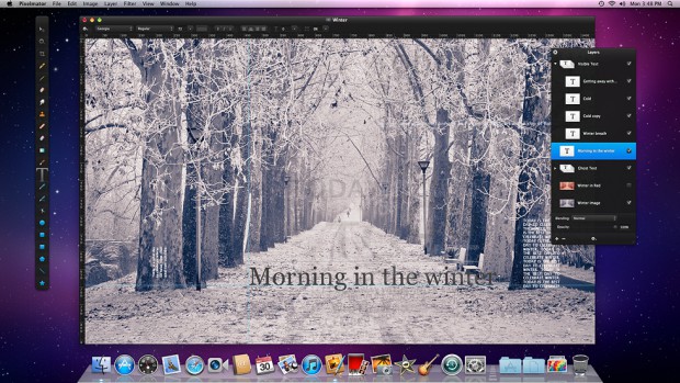 Pixelmator 2 - Textwerkzeug (Bild: Pixelmator)