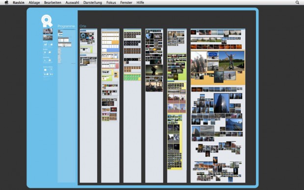 Raskin - gesamte Oberfläche auf einem kleinen Display