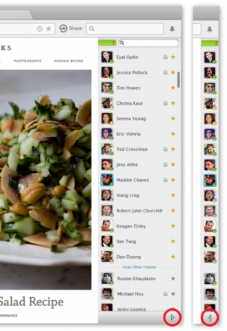 Rockmelt Beta 3 mit erweiterter Freundesliste