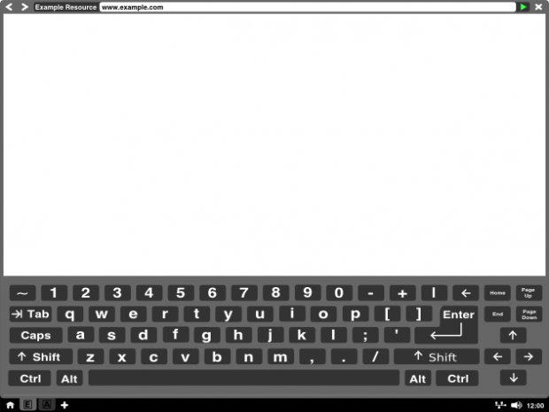 Webian Shell: Bildschirmtastatur (Entwurf)
