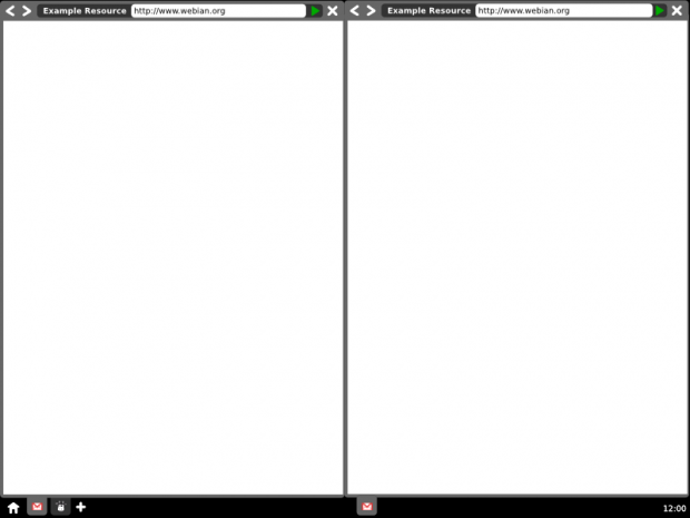Webian Shell: Splitscreen (Entwurf)