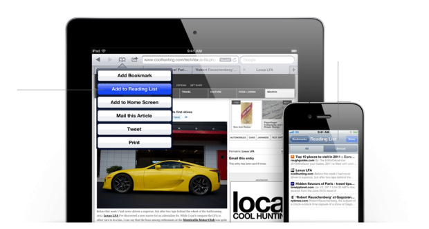 Safari unter iOS 5: später lesen