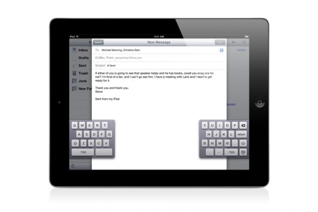 iOS 5: geteilte Tastatur