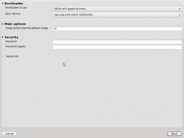 Als Bootloader können Grub und Lilo genutzt werden.