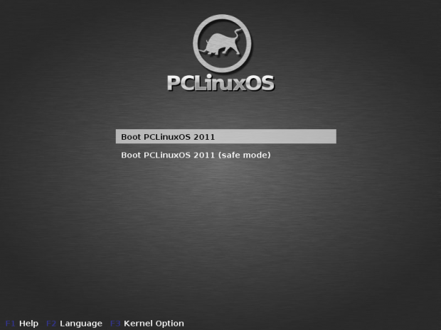 Bootmenü der Installation