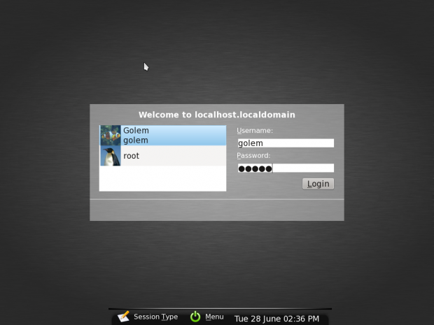 Der Loginmanager im passenden Look des gesamten Artworks