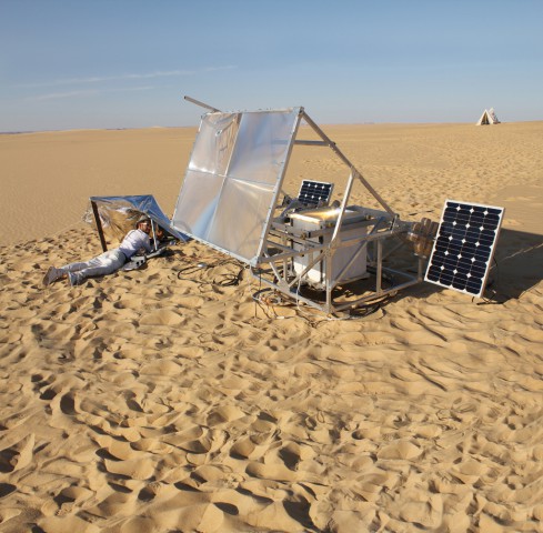 Solar Sinter in der ägyptischen Wüste (Bild: Amos Field Reid)<br>