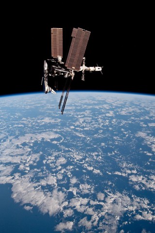 Für die Fotos wurde die Sojus kurz nach dem Start um 130 Grad gedreht. (Foto: Nasa)