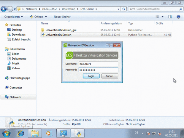 Anmeldung am Windows-Desktop