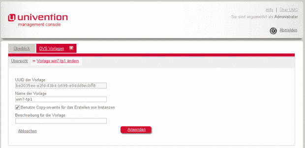 Das Bearbeiten von Vorlagen