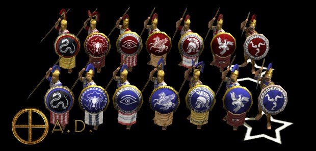 Überarbeitetes Artwork der Schilde in 0 A.D. (Bild: Wildfire Games - CC-BY-SA 3.0)