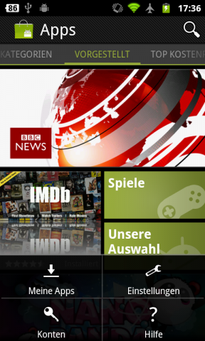 Android Market 3.0.26 - Programmupdates nur noch über Programmmenü erreichbar