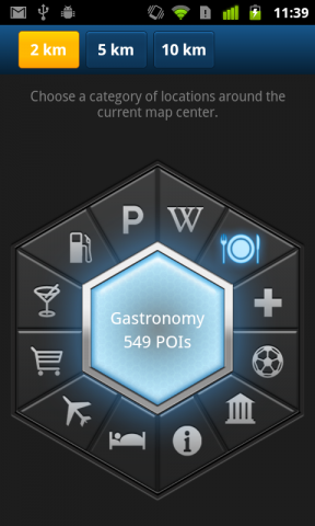Forevermap 2.1 - Interessante Orte nach Kategorien in der Umgebung suchen