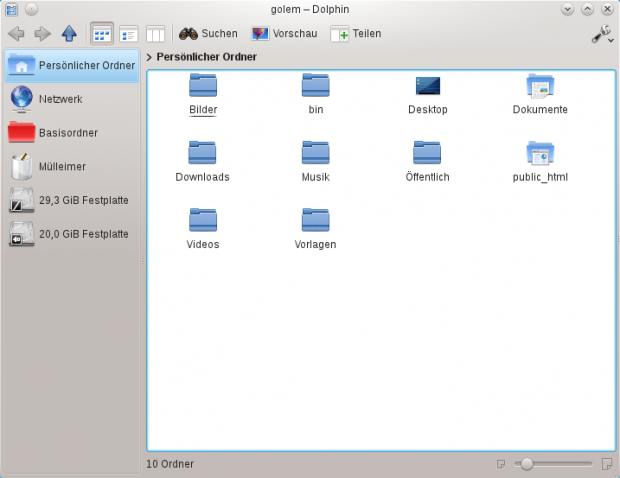 Im Dateimanager Dolphin fehlt die Menüleiste am oberen Rand...