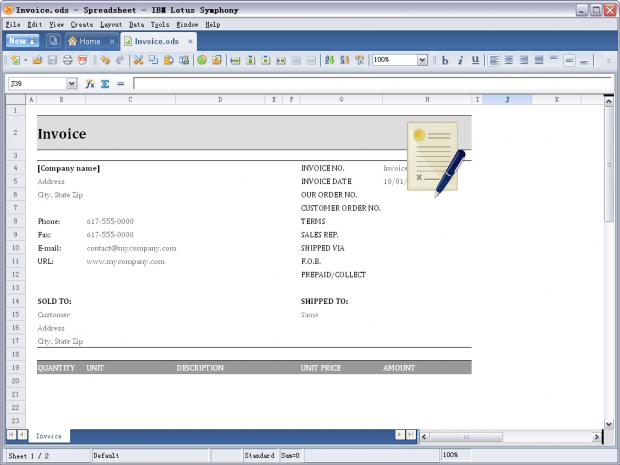 Lotus Symphony Spreadheets