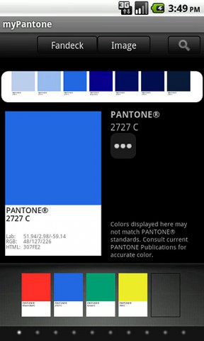 Mypantone 2.0 auf Android (Bild: Pantone)