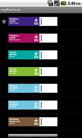 Mypantone 2.0 auf Android (Bild: Pantone)