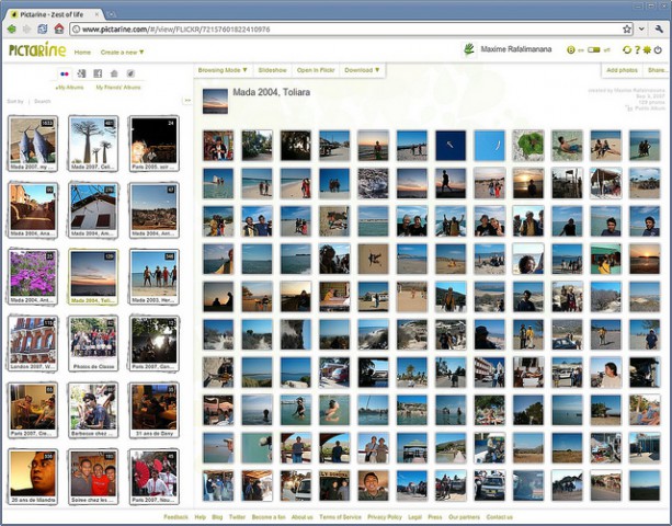 Darstellung der Bilder auf den jeweiligen Diensten (Bild: Pictarine)