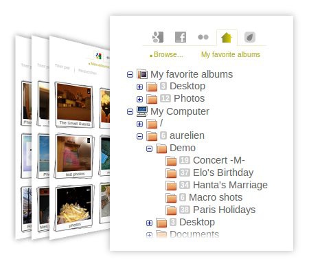 Zugriff auf lokale Bilder über den Browser per Applet (Bild: Pictarine)