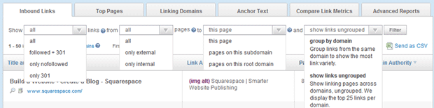 Open Site Explorer v3 von Seomoz