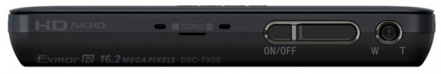 Sony Cyber-Shot DSC-TX55 mit kleiner Zoom-Wippe (Bild: Sony)