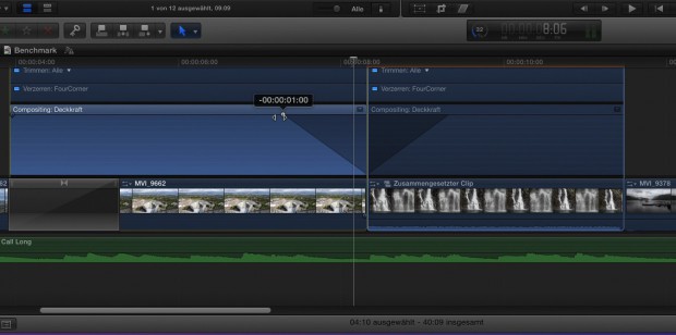 Keyframes lassen sich komfortabel setzen und ziehen.
